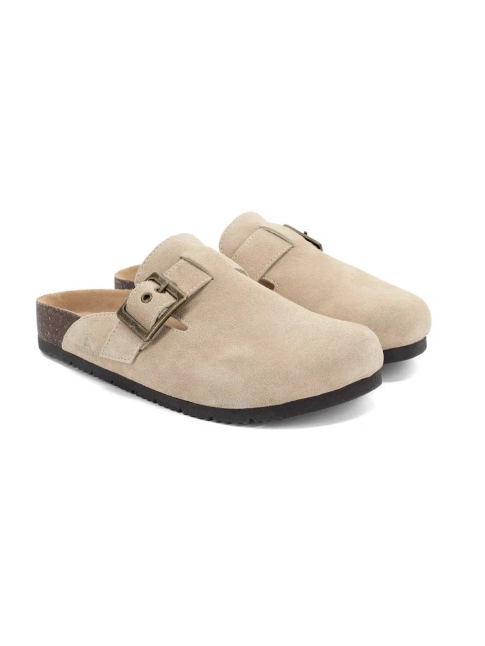 Staheekum Women's Crescent Buckle Clog Tan Size 9